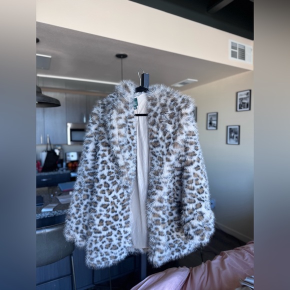 Wild Fable Faux Fur Animal Print Jacket - Picture 4 of 6